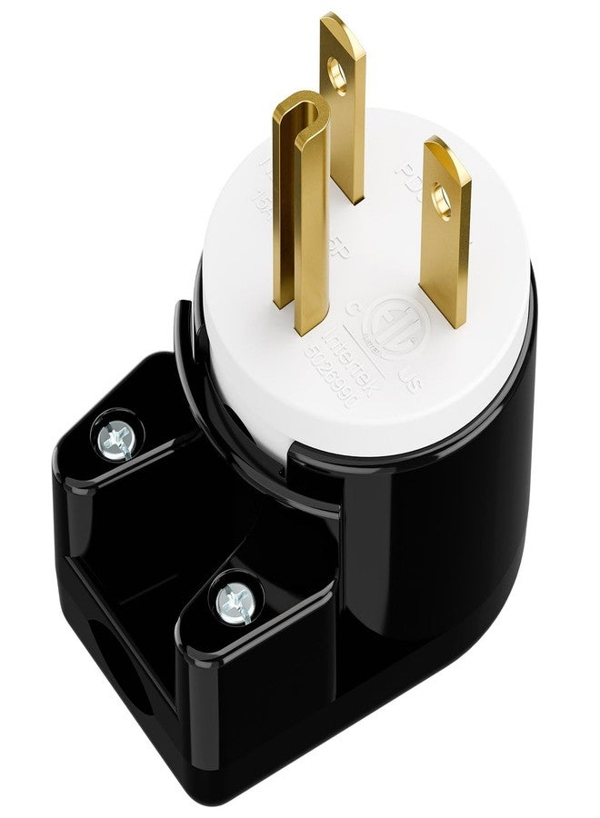 acbroad USA 3-Prong Male AC Plug, Right Angle ETL Nema 6-15P 3 Pole DIY Rewirable, 15A 250V USA 3Pin AC Connector, 12 Direction Rotatable Plug - Image 1